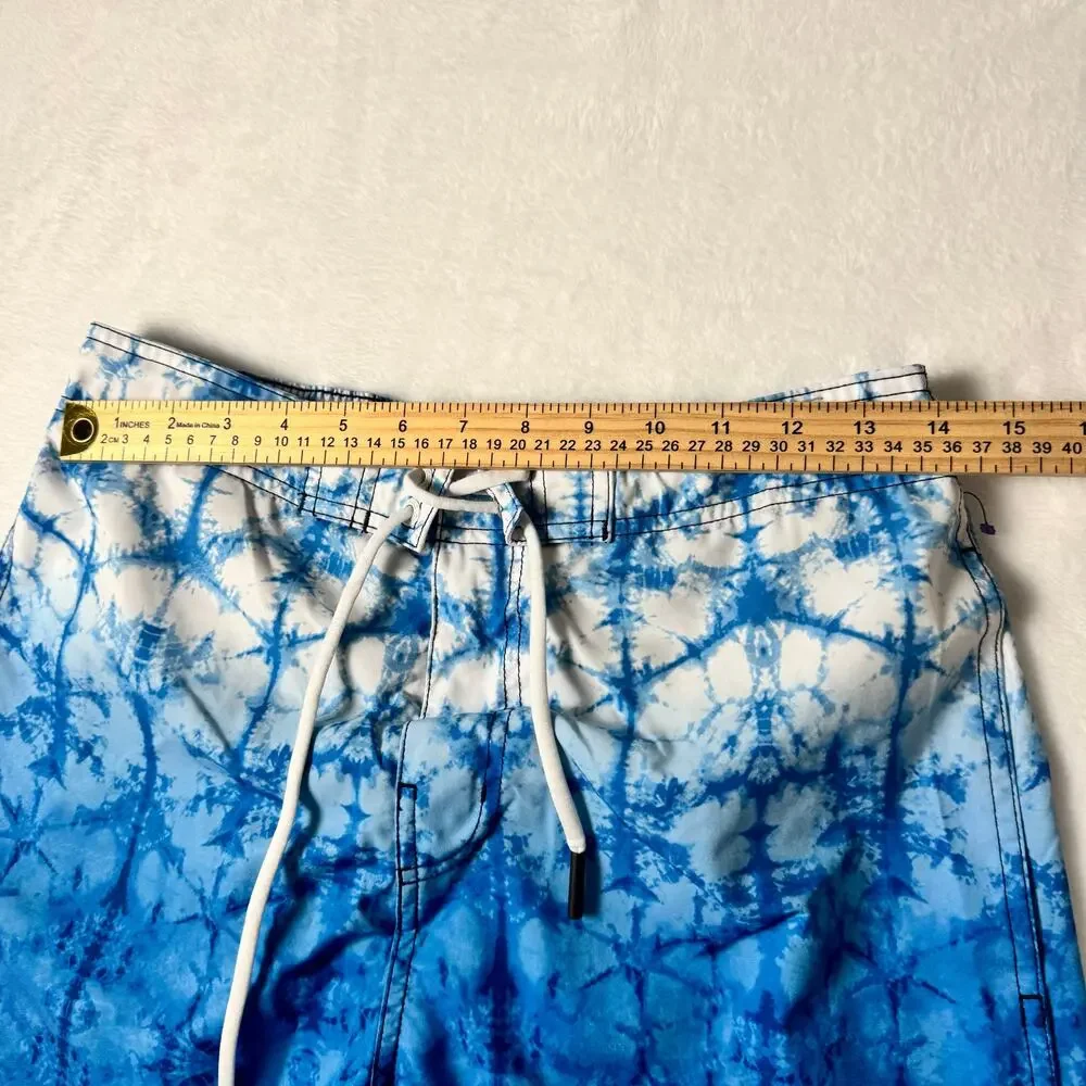 Speedo Blue Swim Trunks Men’s Medium Board Shorts Quick Dry Beach Swimwear